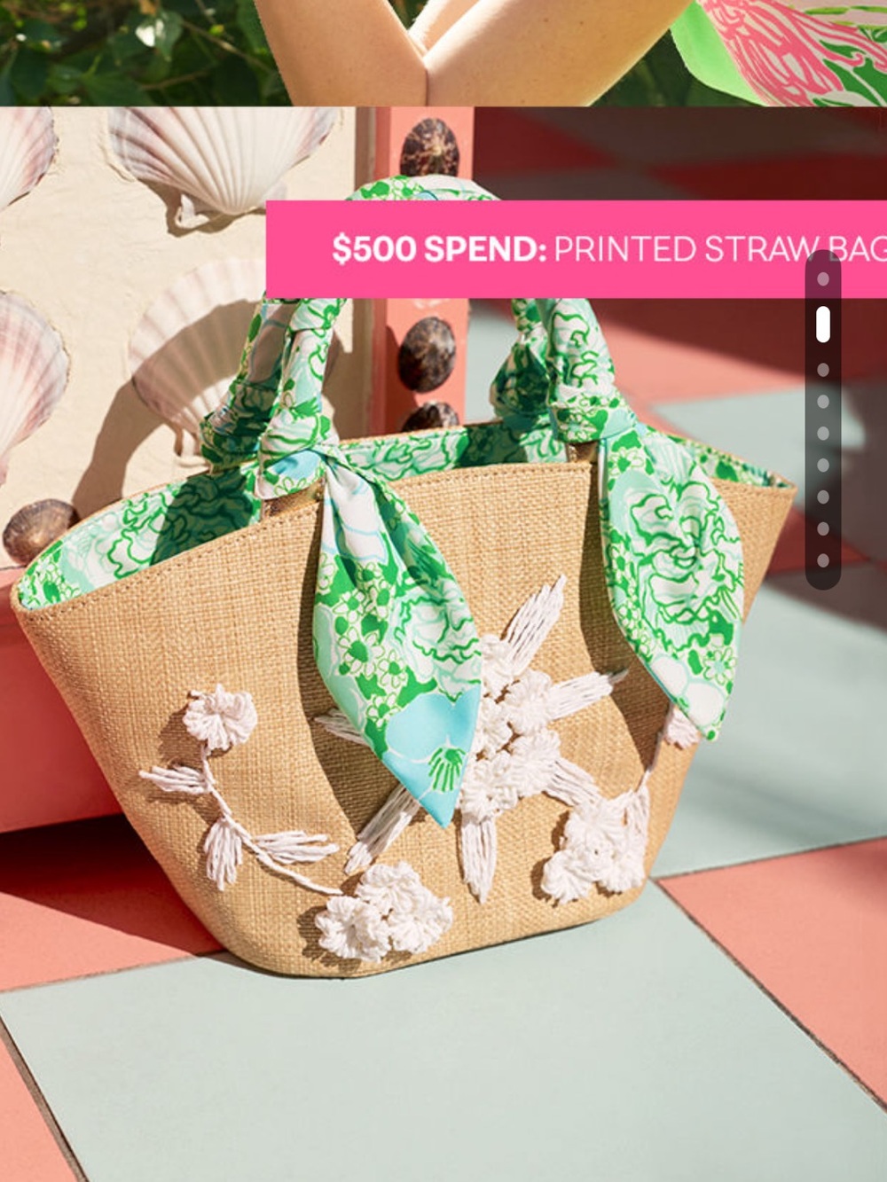 Lilly Pulitzer Printed Straw Bag